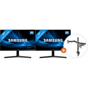 2x Samsung LS24R356FHU + NewStar FPMA-D550DBLACK Bildschirm