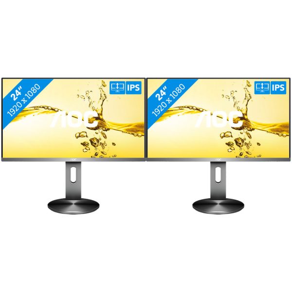 2x AOC i2490PXQU/BT Bildschirm