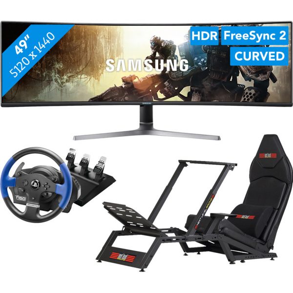 Samsung LC49RG90SSUXEN + F-GT Renncockpit + Thrustmaster T150 RS Pro Rennlenkrad