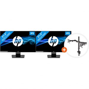 2x HP 22w + NewStar FPMA-D550DBLACK Bildschirm