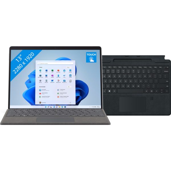 Microsoft Surface Pro 8  i5/ 8/ 256 GB Platinum + Signature Tastatur Schwarz