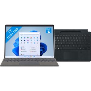 Microsoft Surface Pro 8 - i5/8/ 128 GB Platinum + Signature Tastatur Schwarz