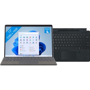 Microsoft Surface Pro 8 - i5/8/512 Platin + Signature Tastatur Schwarz